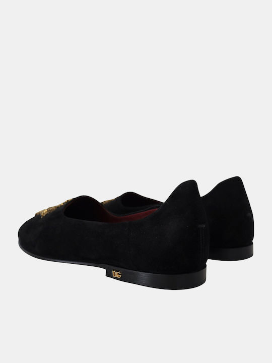 Suede Men's Loafers in Black Colour
