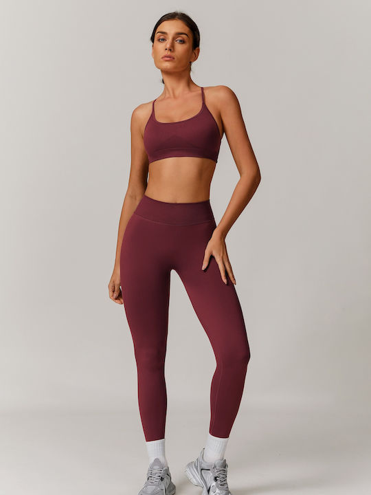 Women's Set with Leggings Burgundy