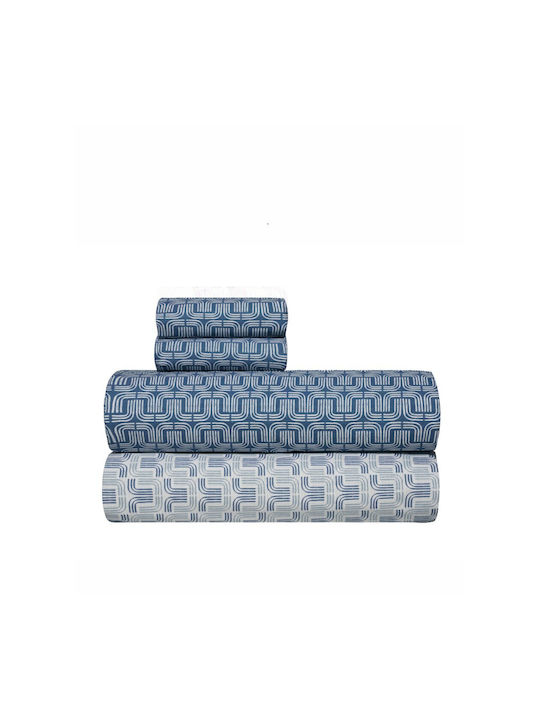 Kentia Kivo Bed Sheets Set for Single Bed 160x270cm 3 Pieces