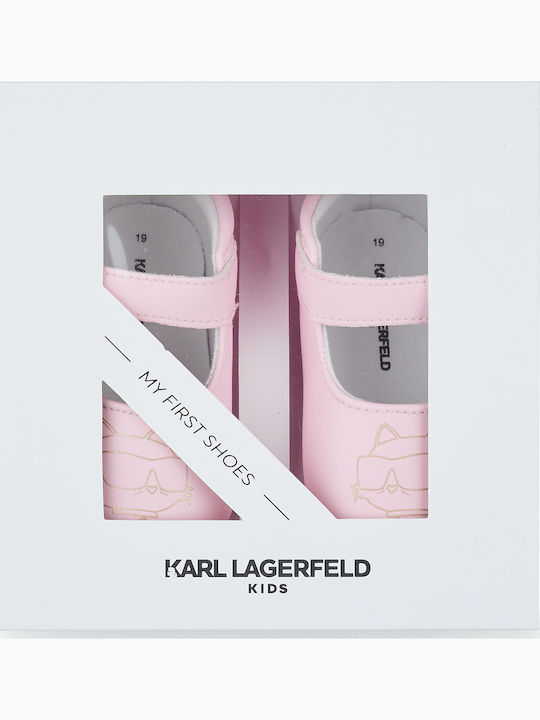 Karl Lagerfeld Baby Soft-Sole Slippers Pink