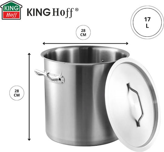KING Hoff Професионална Тенджера Капацитет 17л с Диаметър 28см