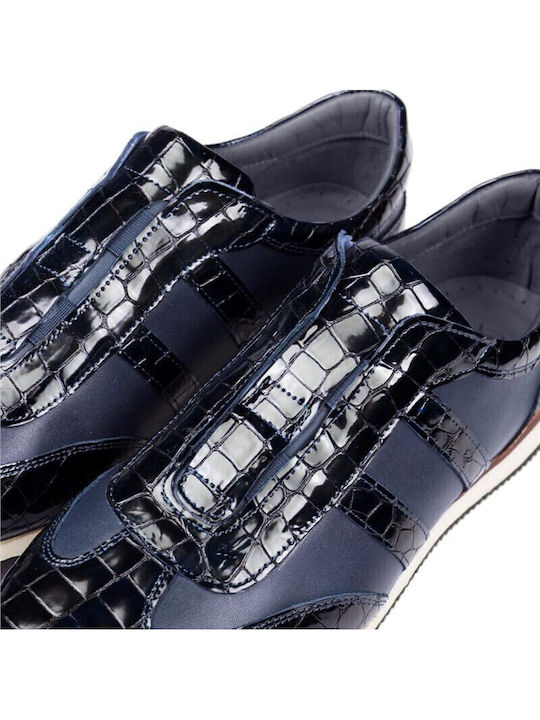 Leather Men's Casual Shoes Blue