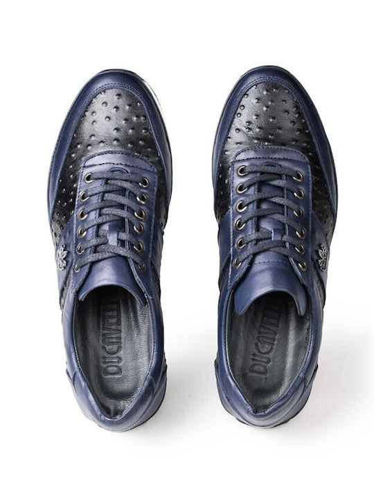 Leather Men's Casual Shoes Blue
