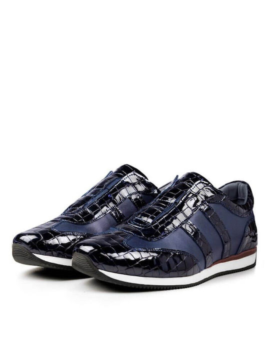 Leather Men's Casual Shoes Blue
