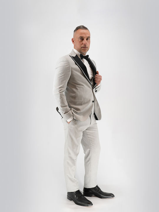 Men's Suit with Vest Gray Arzan