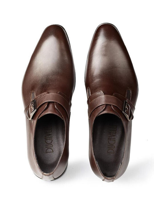 Herren Schuhe Braune Leder Schnürschuhe
