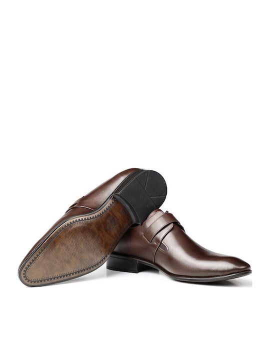 Herren Schuhe Braune Leder Schnürschuhe