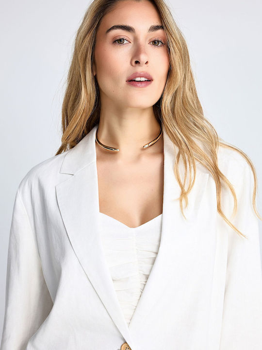 Funky Buddha Women's Blazer White