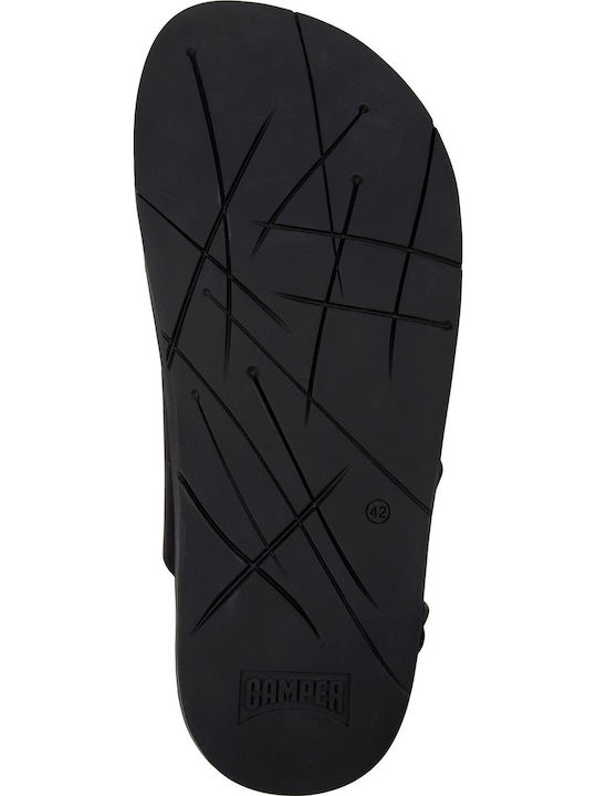 Leder Herrensandalen in Schwarz Farbe