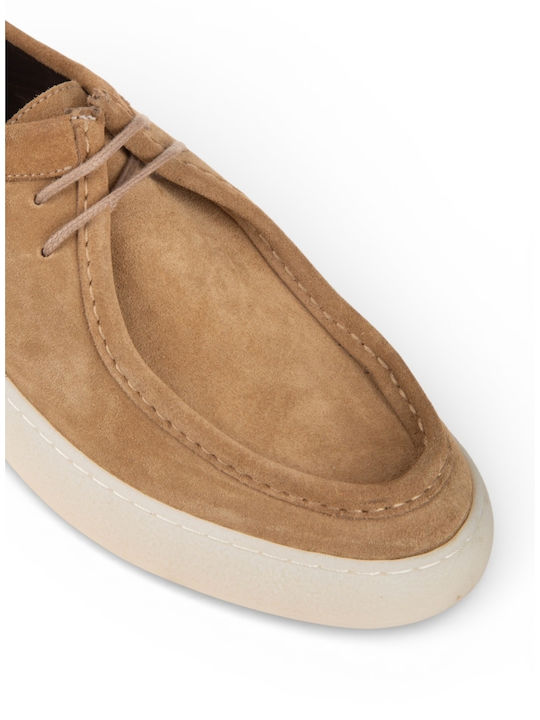 Leather Men's Casual Shoes Beige