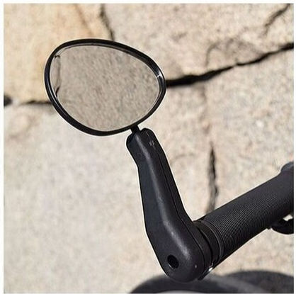 Oglindă Stânga Pentru Bicicletă Zola Montare Pe Ghidon Reglabilă Rotire Unghi Înclinare Acril 19 X 7 Cm Neagră