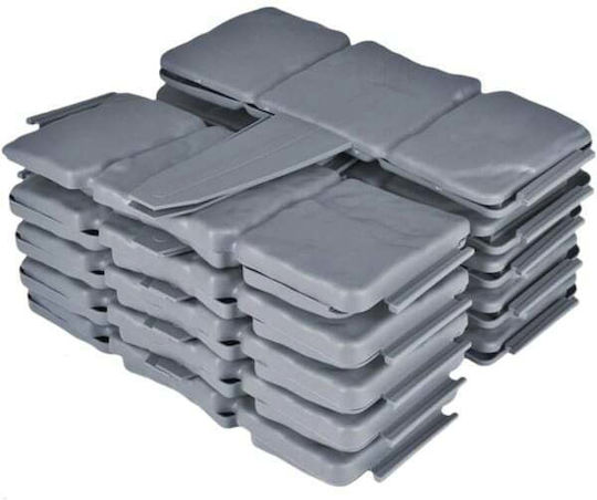 Set 10 Piese Decorative Gardă Viu De Grădină Delimitare Gri Culoare Imitatie Piatra 25x23 Cm Lungime 2.5 M