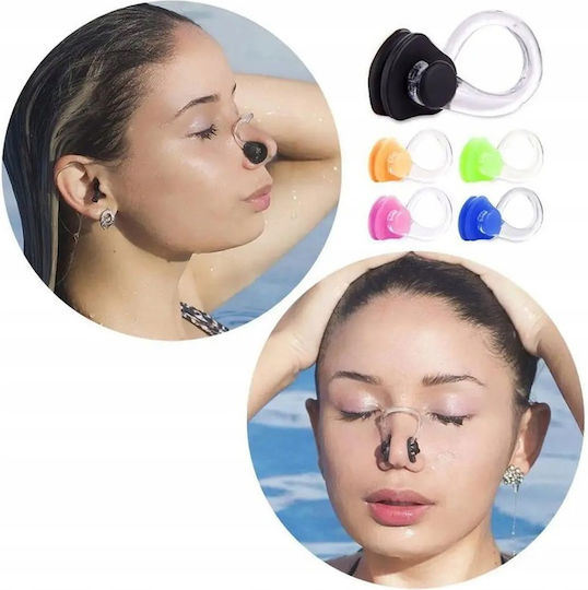 Set 14 Clipsuri Pentru Nas Înot Zola Formă Anatomică Silicon Plastic 10 Culori Diferite