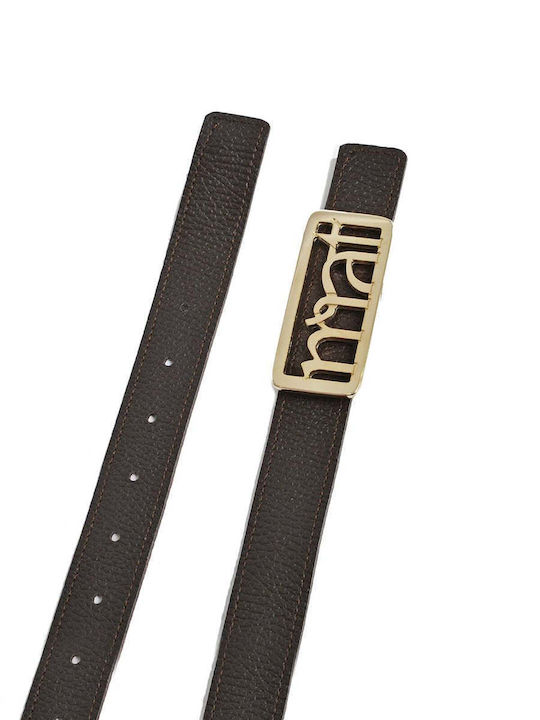 Leather Women's Belt Tabac Brown 8535.9028.N-tabaque