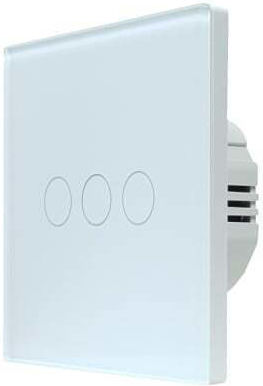 SmartWise Uni Recessed Touch Wall Switch Wi-Fi White
