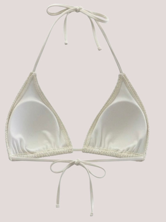 Set Bikini Dreieck Push-Up & Brasilien Weiß MB3215. Weiß