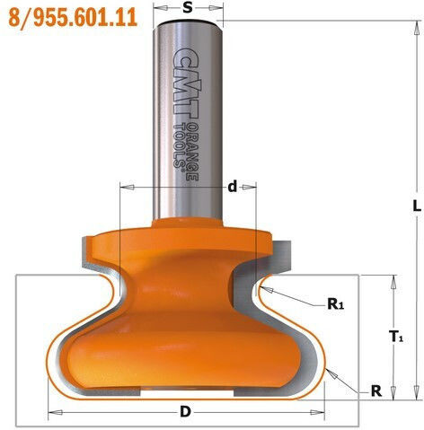 Cmt Κοπτικό Ρούτερ Finger Pull D47.60mm-s12.7mm #855.601.11