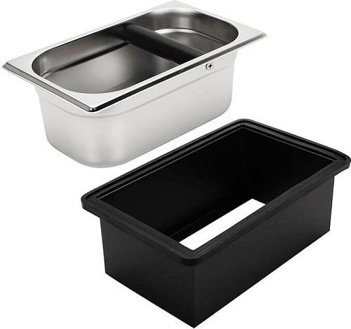 Cremacup Cremacup Kaffeemühlenbehälter Knock Box aus Schwarz Silikon