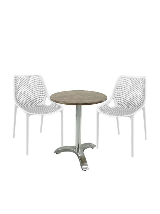 Set Sala De Mese Pentru Spații Exterioare Mici Maple 3 Piese MAPLE