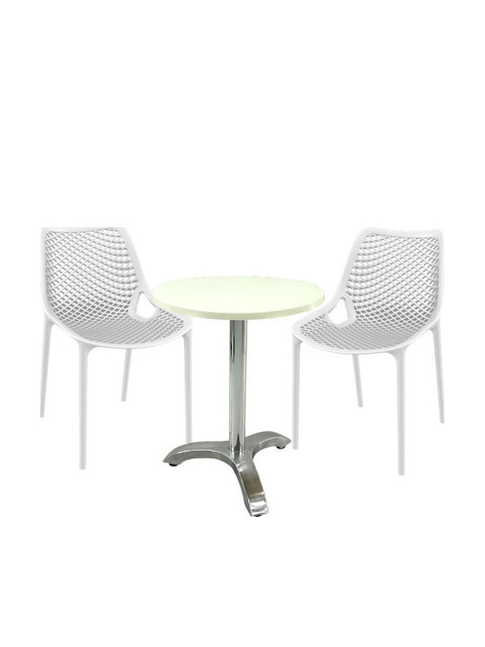 Set Sala De Mese Pentru Spații Exterioare Mici Maple 3 Piese MAPLE