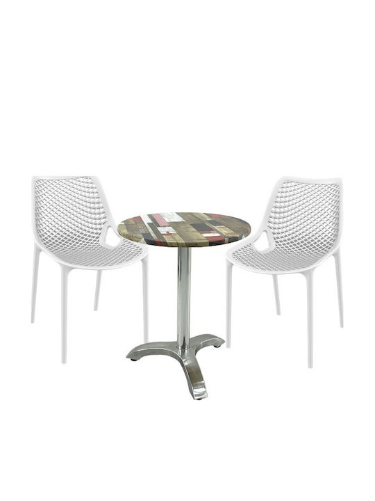 Set Sala De Mese Pentru Spații Exterioare Mici Maple 3 Piese MAPLE