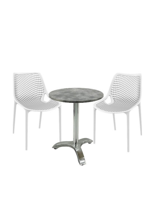 Set Sala De Mese Pentru Spații Exterioare Mici Maple 3 Piese MAPLE