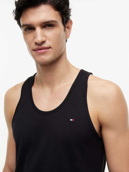 Men's Sleeveless Undershirts Black 3 Pack