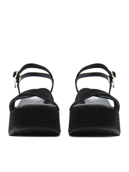 Komis & Komis Suede Sandals Black