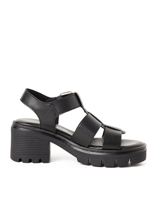 Tamaris Leather Sandals Black