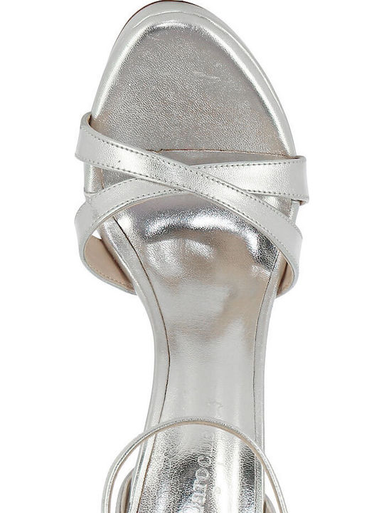 Leather Silver Sandals