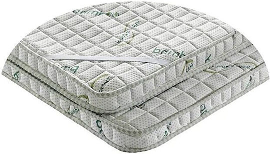 Hygiene Bamboo Orthopedic Mattress Topper Foam Memory White Green 120x180x5cm