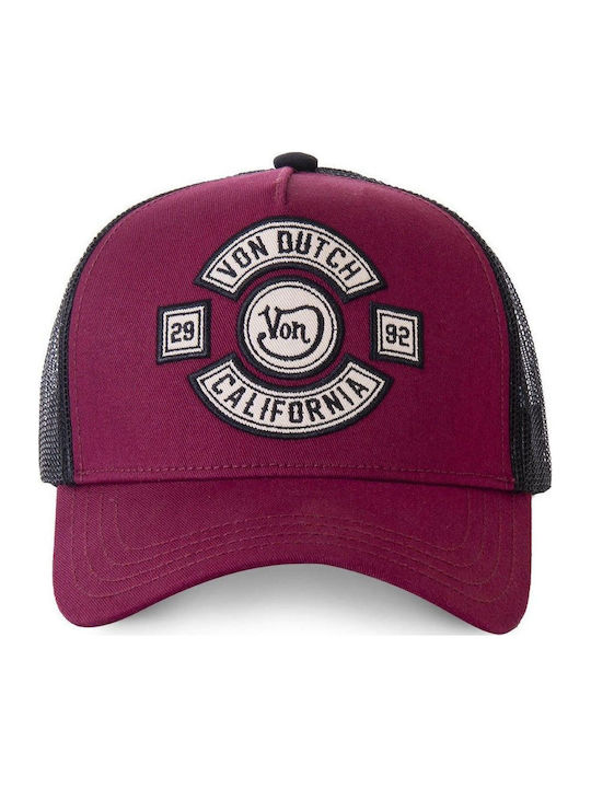 Biker Burgundy Mesh Trucker Von Dutch