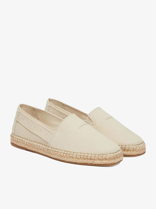 Stoff Herren Espadrilles in Beige Farbe