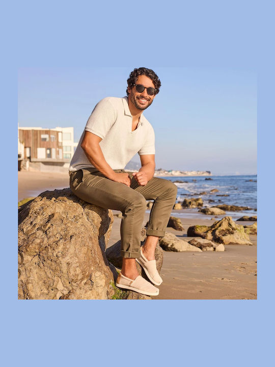 Fabric Men's Espadrilles in Beige Colour