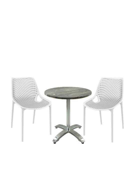 Set Sala De Mese Pentru Spații Exterioare Mici Maple 3 Piese MAPLE