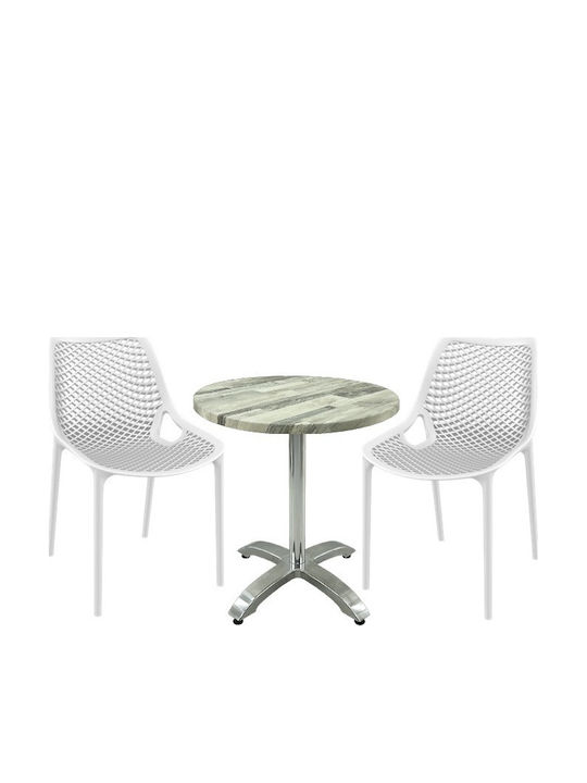Set Sala De Mese Pentru Spații Exterioare Mici Maple 3 Piese MAPLE