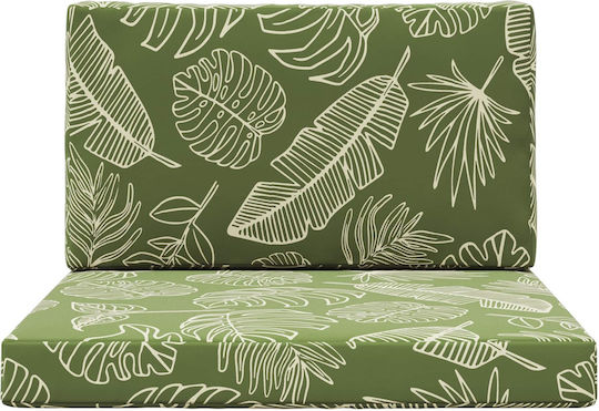 vidaXL Gartenstuhlkissen Mit Rückenlehne Blatt 2Stück 80x80cm