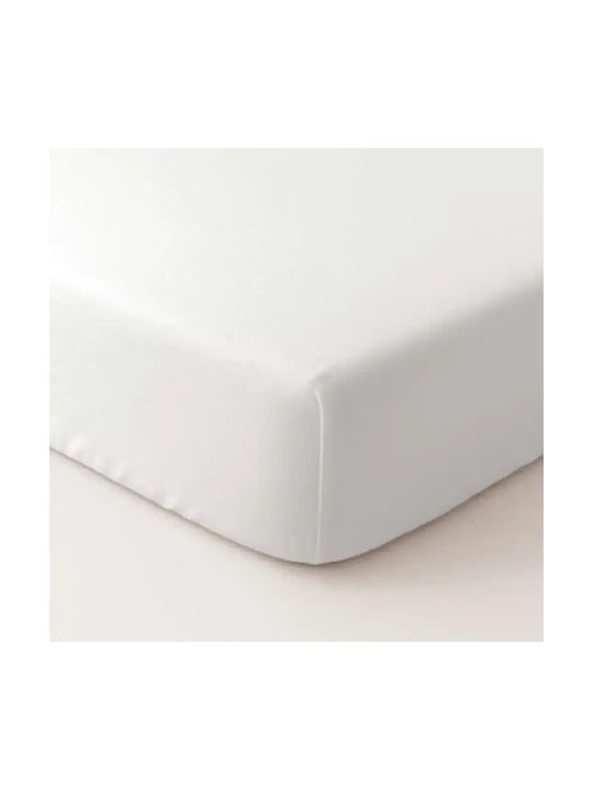 Borea Baby Crib Fitted Cotton Sheet Solid Light Blue 70x140cm