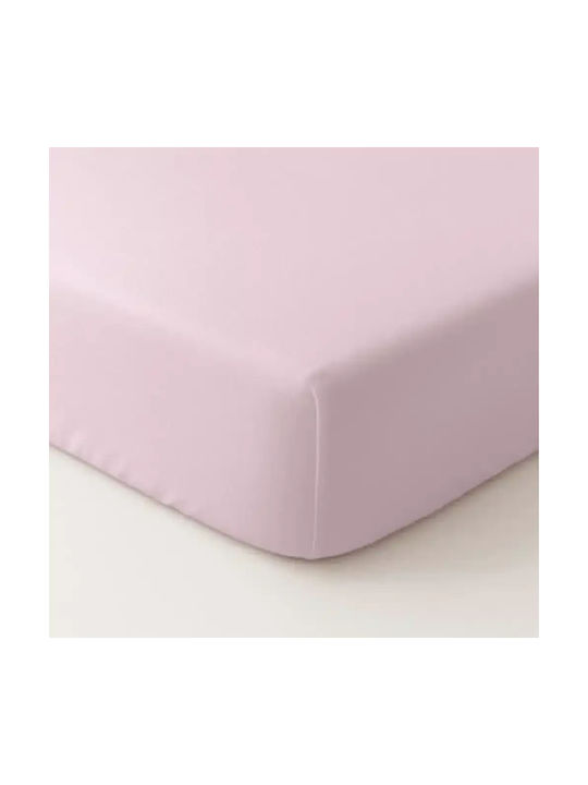 Borea Baby Crib Fitted Cotton Sheet Solid Light Blue 70x140cm
