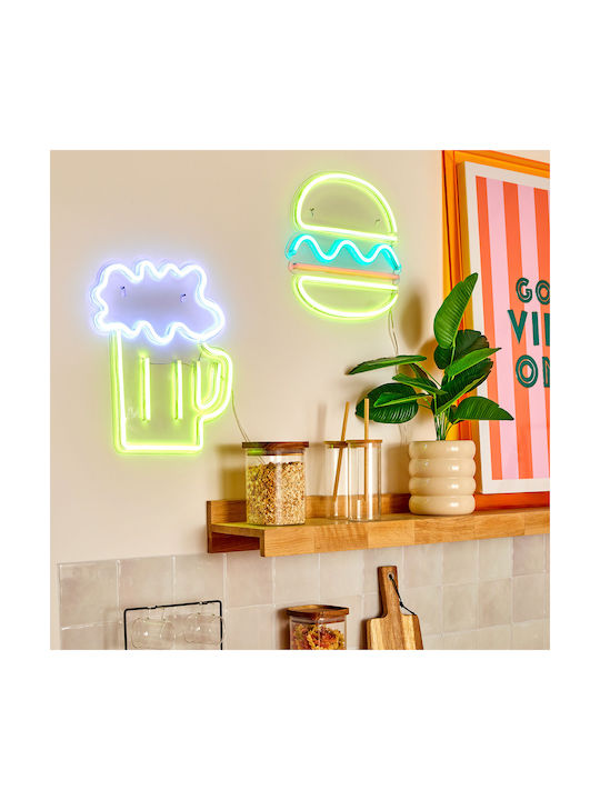 Neon Διακοσμητικό Φωτιστικό Burger LED