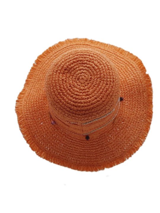 Brims and Trims Women's Wicker Hat Orange