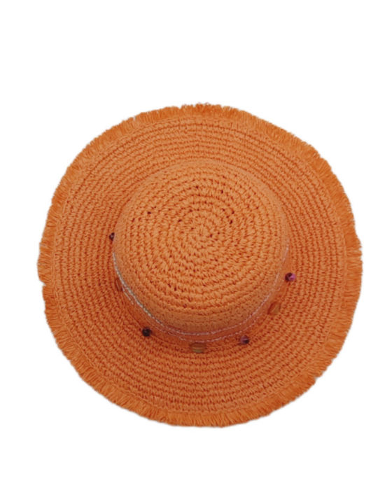 Brims and Trims Women's Wicker Hat Orange
