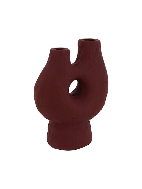 HomeMarkt Set Decorative Ceramic Vases Namentis Orange 2 Pieces