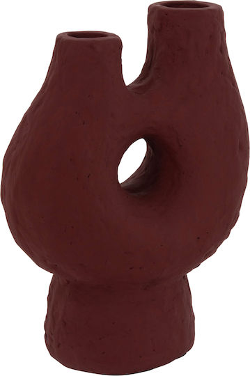 HomeMarkt Set Decorative Ceramic Vases Namentis Orange 2 Pieces