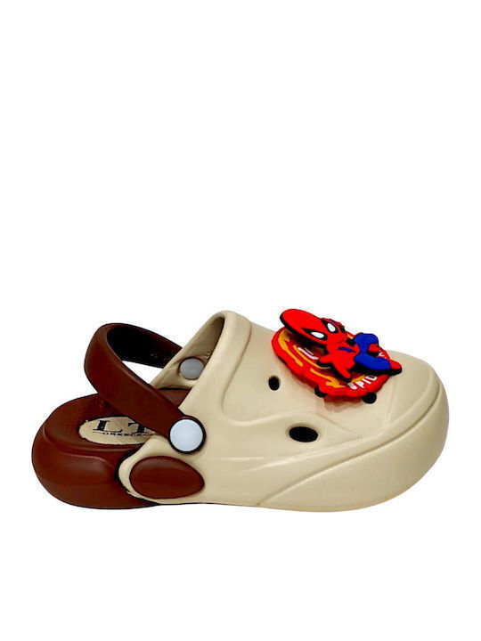 Kids Beach Clogs Beige