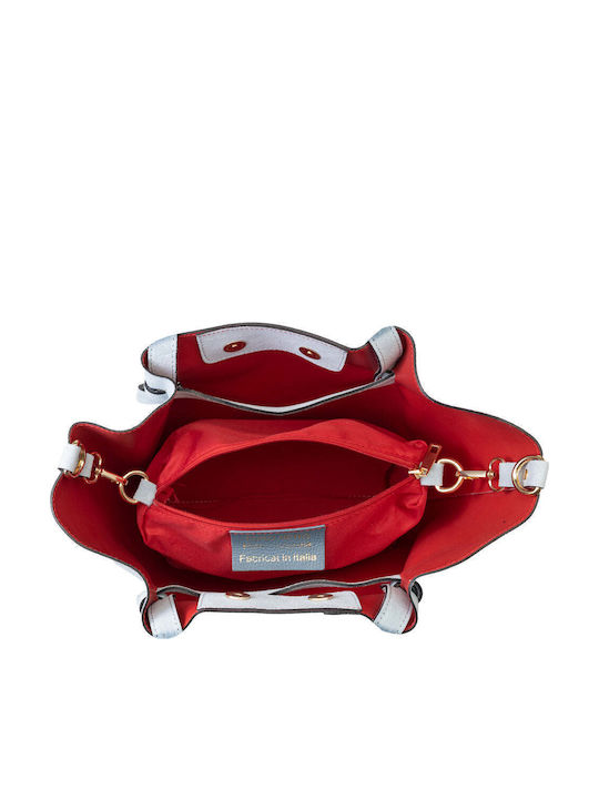 Leder Damenhandtasche Wildleder Hellblau