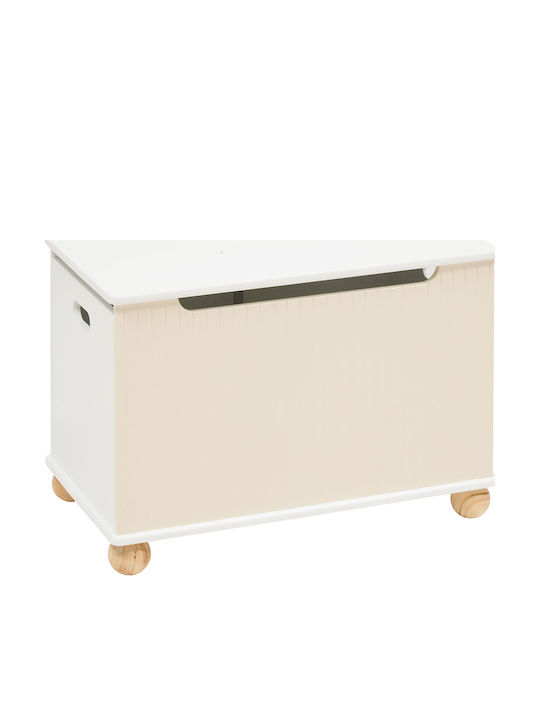 Children's Storage Box Made of Wood A-s Bouli White 60x36x41.5cm