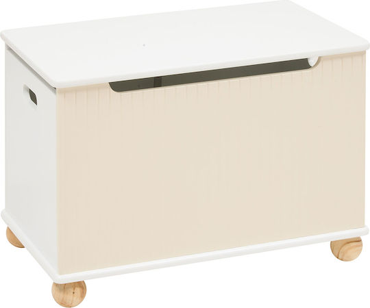 Children's Storage Box Made of Wood A-s Bouli White 60x36x41.5cm