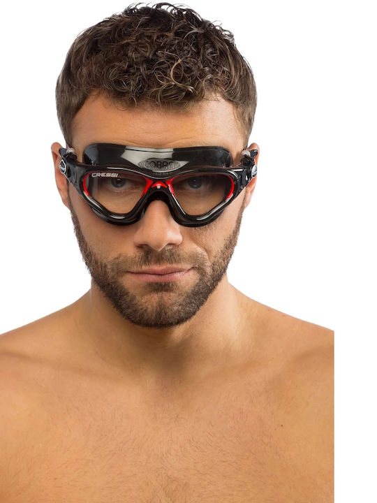 CressiSub Cobra Swimming Goggles Adults with Anti-Glare Lenses Blue
