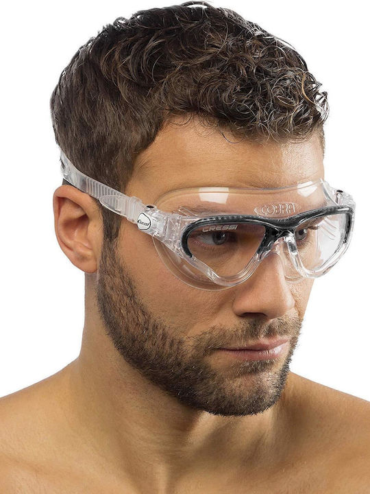 CressiSub Cobra Adult Black Swimming Goggles